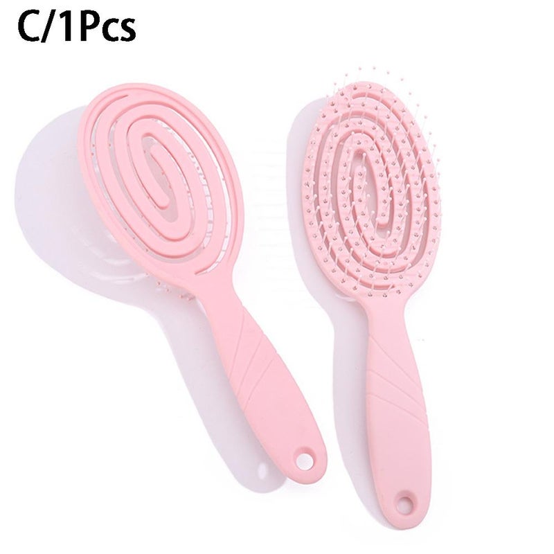 Oval mosquito coil comb, a creatively designed hollowed-out mosquito coil-shaped hair comb with cutting-edge hair care technology.